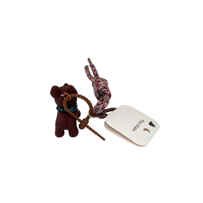 Midi Dog-Shaped Keychain with Multicolor Rope - Image 3
